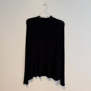 Free People Intimately Free Black Long Sleeve Top